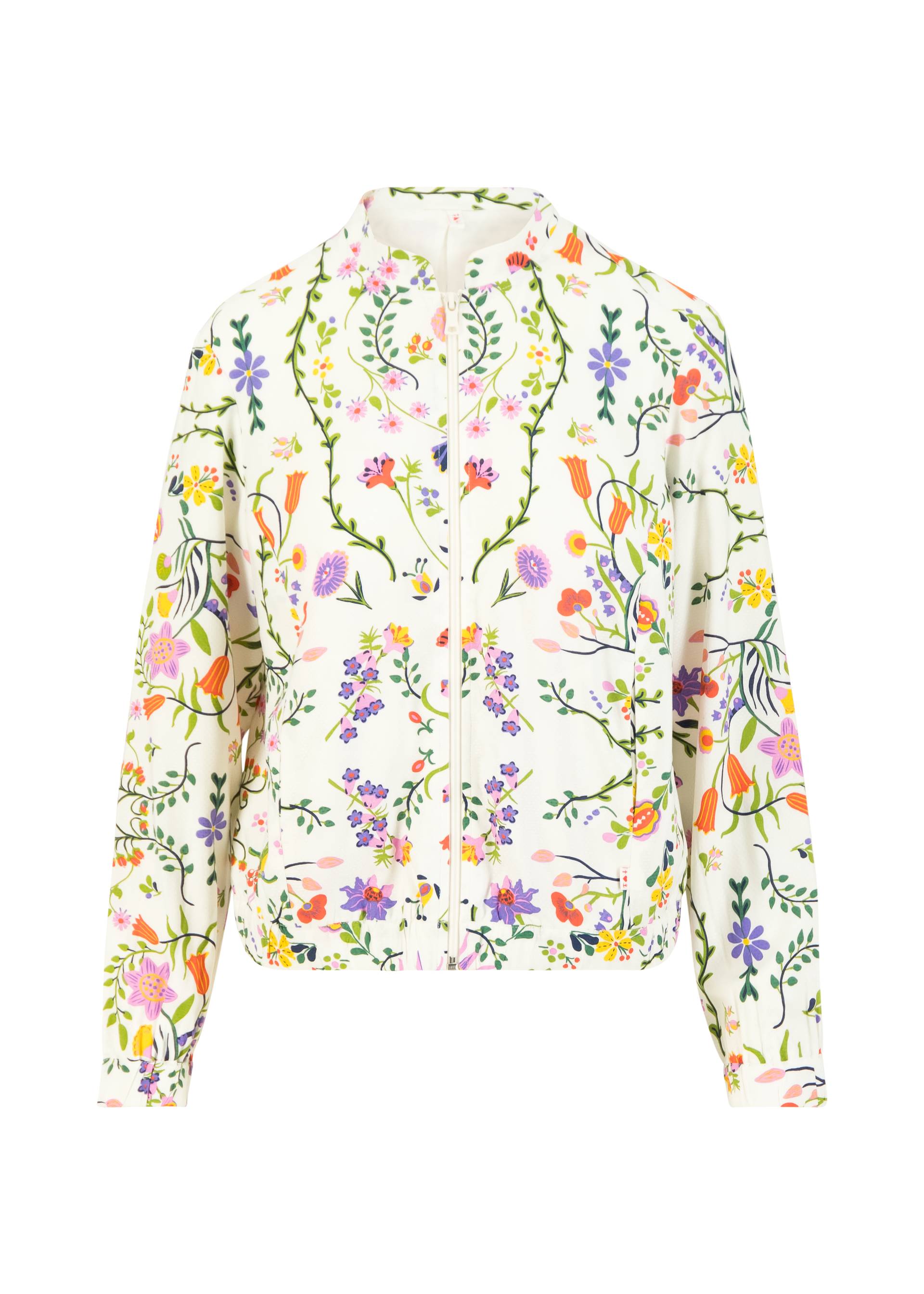 Blouson Springbreaker, flower sun and moon, Jacken & Mäntel, Weiß