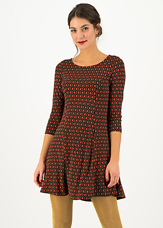 Tunic swing lovers, ruby red, Dresses, Black