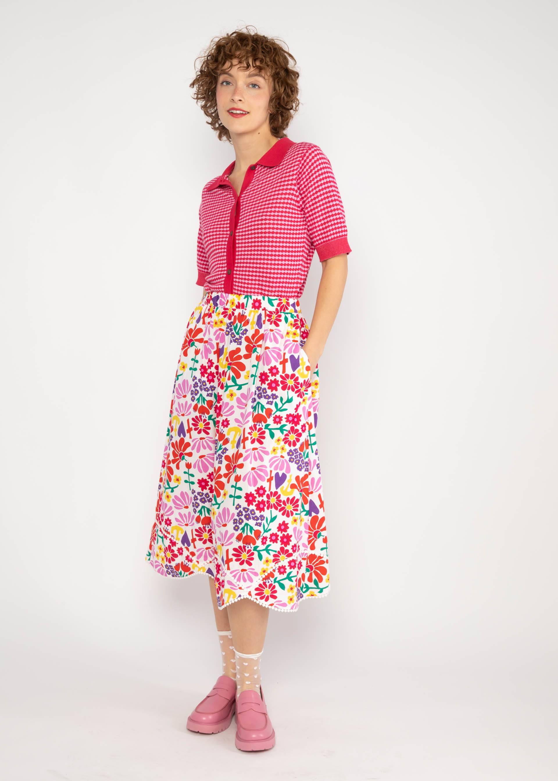 Midirock Eye of the Tiger, flower market, Röcke, Weiß