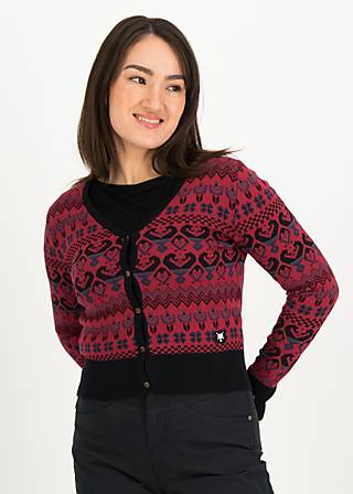 Cardigan Happy Heritage, magical winter fragments, Strickpullover & Cardigans, Rot