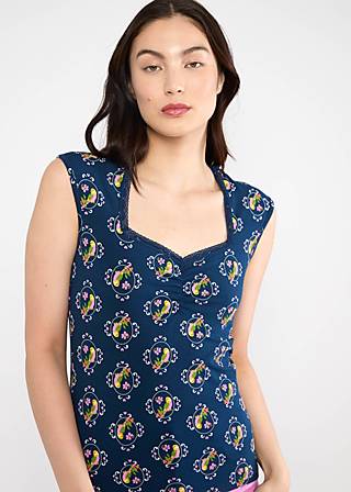 Sommer Top Let Romance Rule, birdie pieps, Shirts, Blau