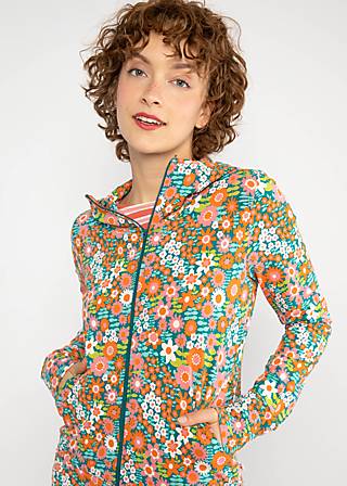 Zip-up Hoodie Scuba Duba Zip-up, flower flow, Sweatshirts & Hoodies, Green