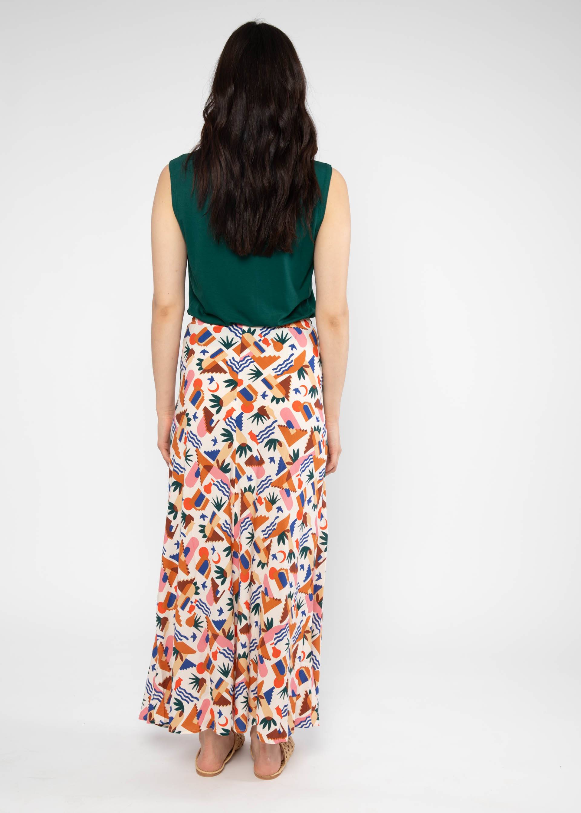 Maxirock Bias Melody, sun run stairs, Röcke, Beige