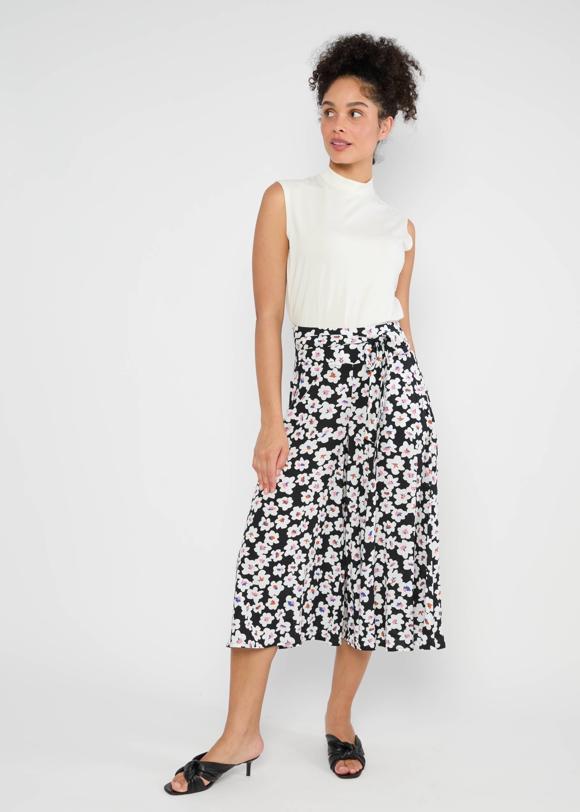 Summer Pants Flotte Culottes, sweet nightshade, Trousers, Black