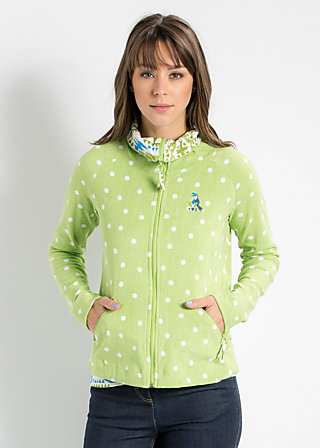 heavenly creation cardy, morning dew drops, Zip jackets, Green