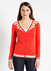 treu und redlich cardy, hot temper, Knitted Jumpers & Cardigans, Red