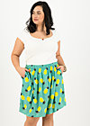 Mini Skirt flirty flatter, pineapple party, Skirts, Turquoise