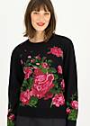 Knitted Jumper Cosy Storyteller, sea of roses, Knitted Jumpers & Cardigans, Black