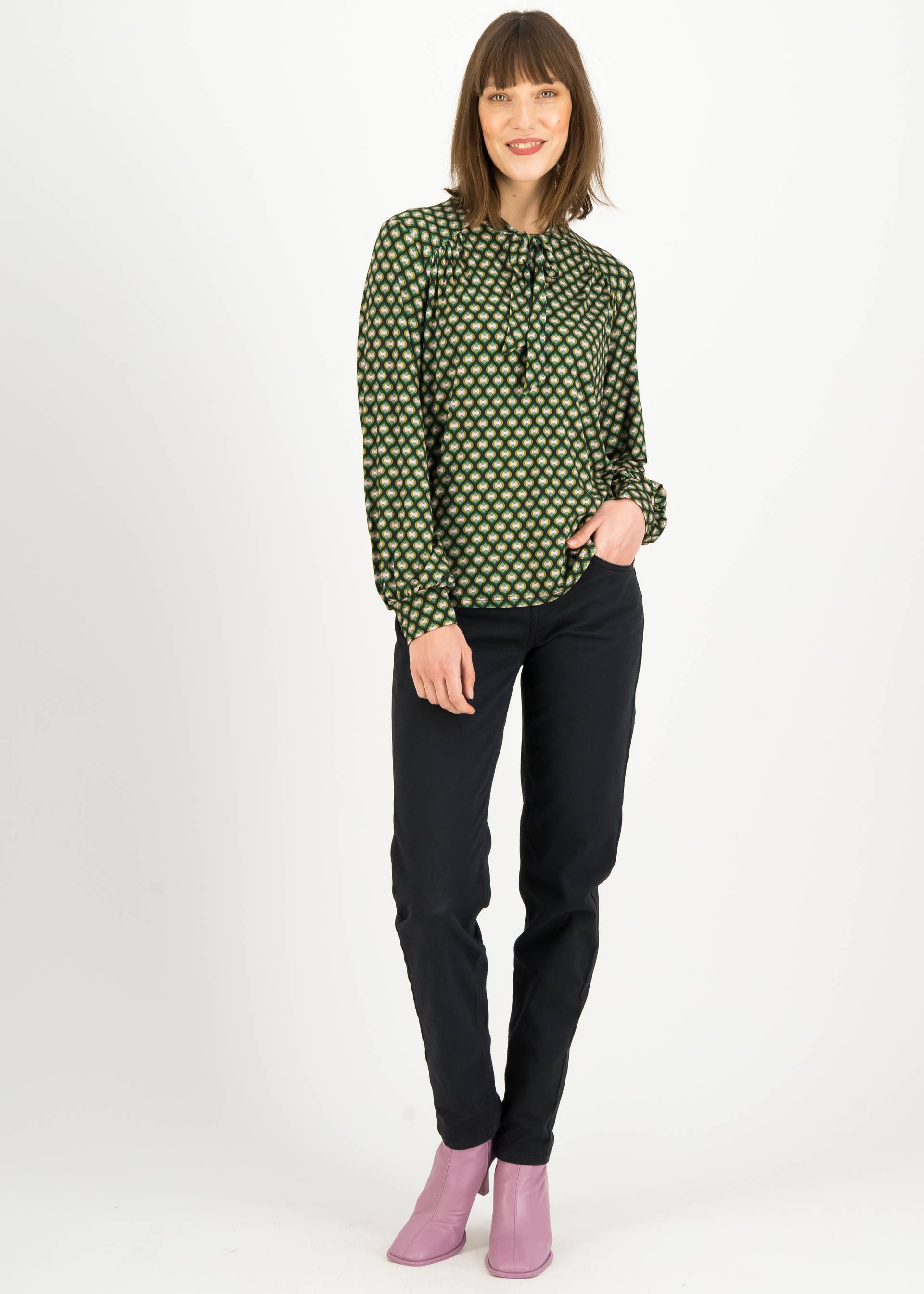 Schluppenbluse L'Odelette pour Helma, om plants, Blusen & Tuniken, Gr&uuml;n