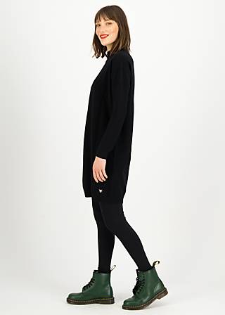 Strickkleid Straight and Easy Braided, black pearl, Kleider, Schwarz