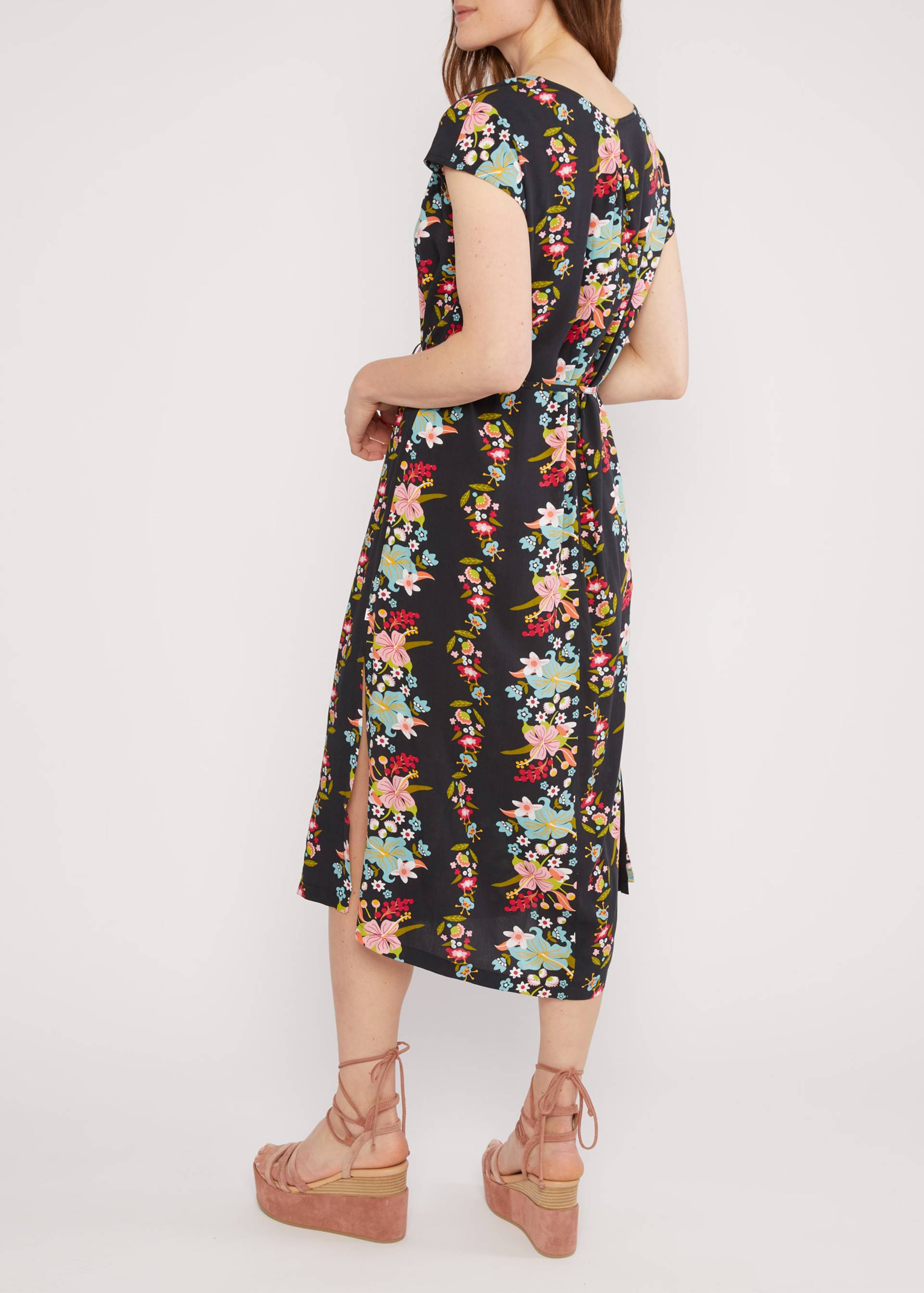 Midikleid Total Liberty Maniac, happy flower dance, Kleider, Schwarz