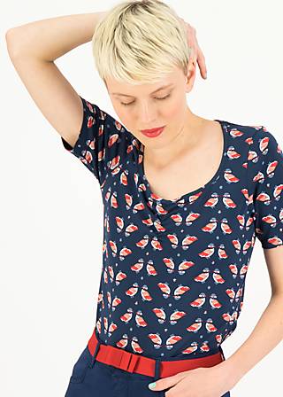 T-Shirt Balconnet F&eacute;minin, chirping bird, Shirts, Blau