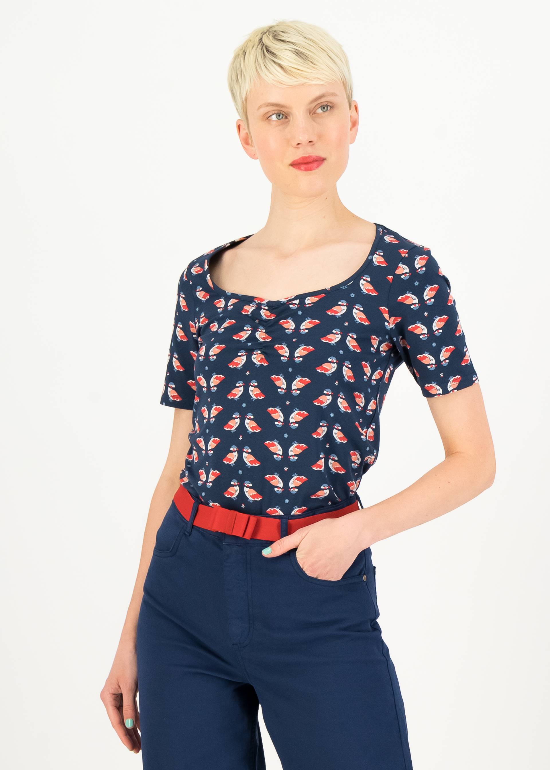 T-Shirt Balconnet F&eacute;minin, chirping bird, Shirts, Blau