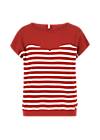 Strickoberteil New Wave Pinup, inky red stripe, Shirts, Rot