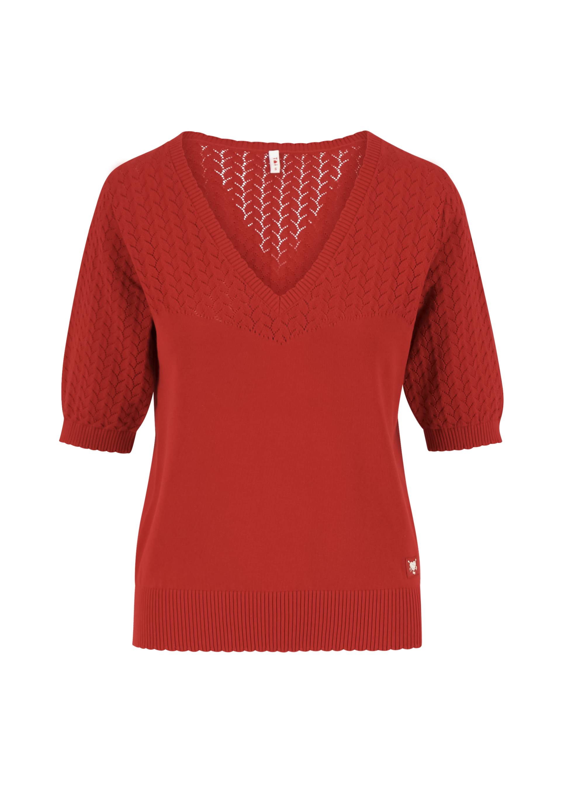 Strickpullover Pretty Preppy Crewneck, red pigtail knit, Strickpullover, Rot