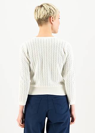 Cardigan Sweet Petite, white pigtail knit, Cardigans, White