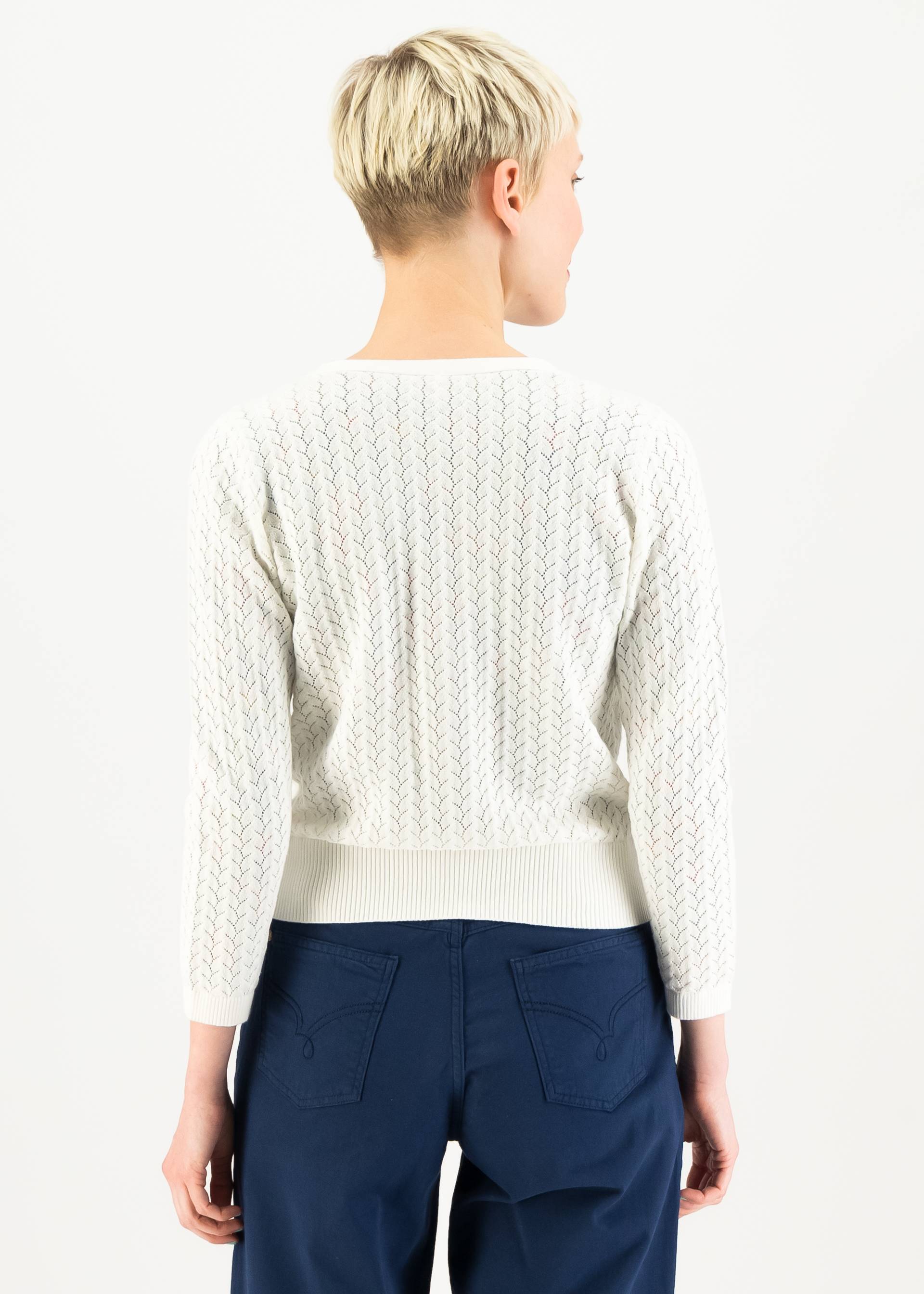 Cardigan Sweet Petite, white pigtail knit, Cardigans, White