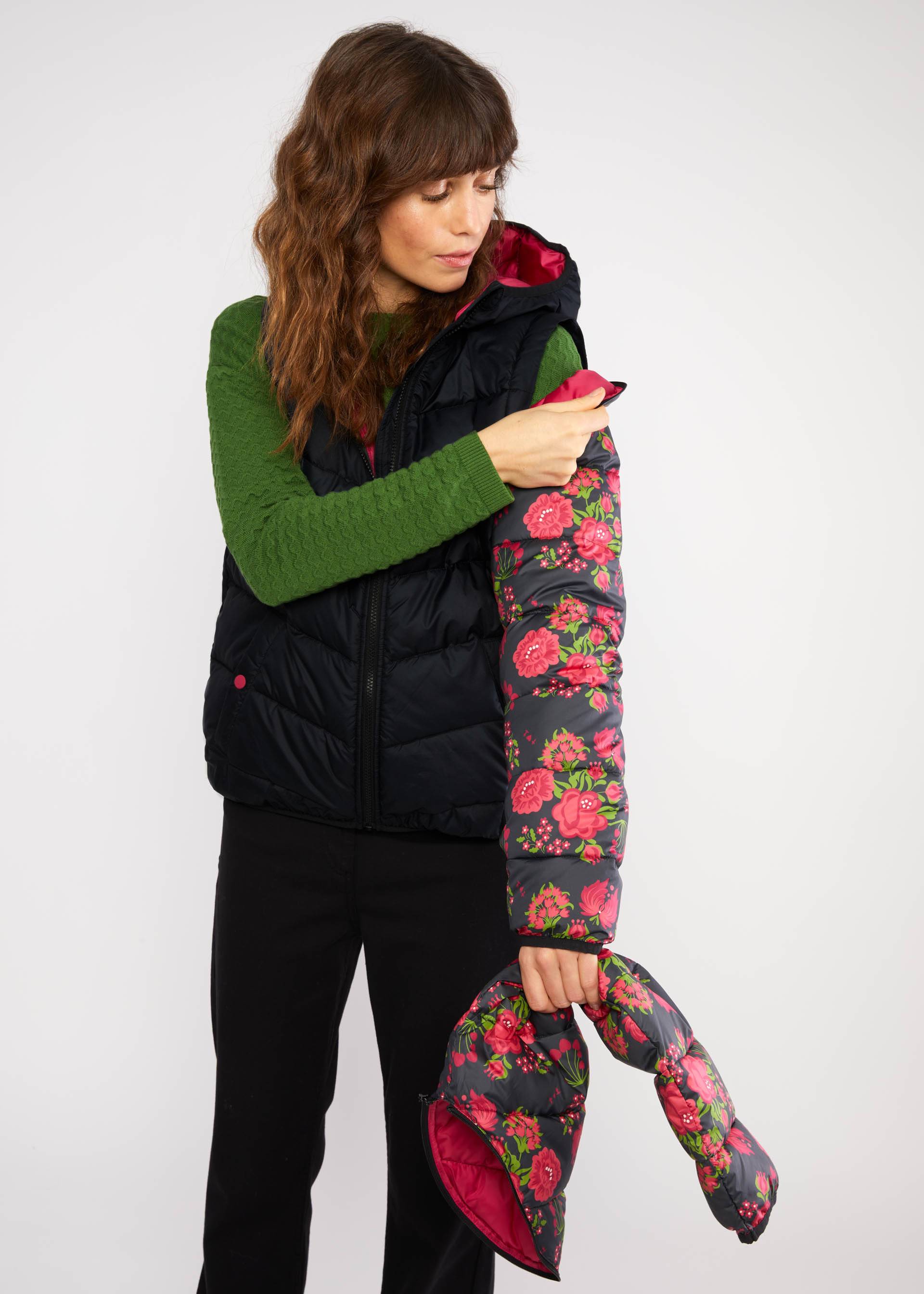 Steppjacke No Down Wizard, falling into deep black, Jacken & Mäntel, Schwarz