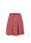 Circle Skirt vive l'amour, les stripes, Skirts, Red