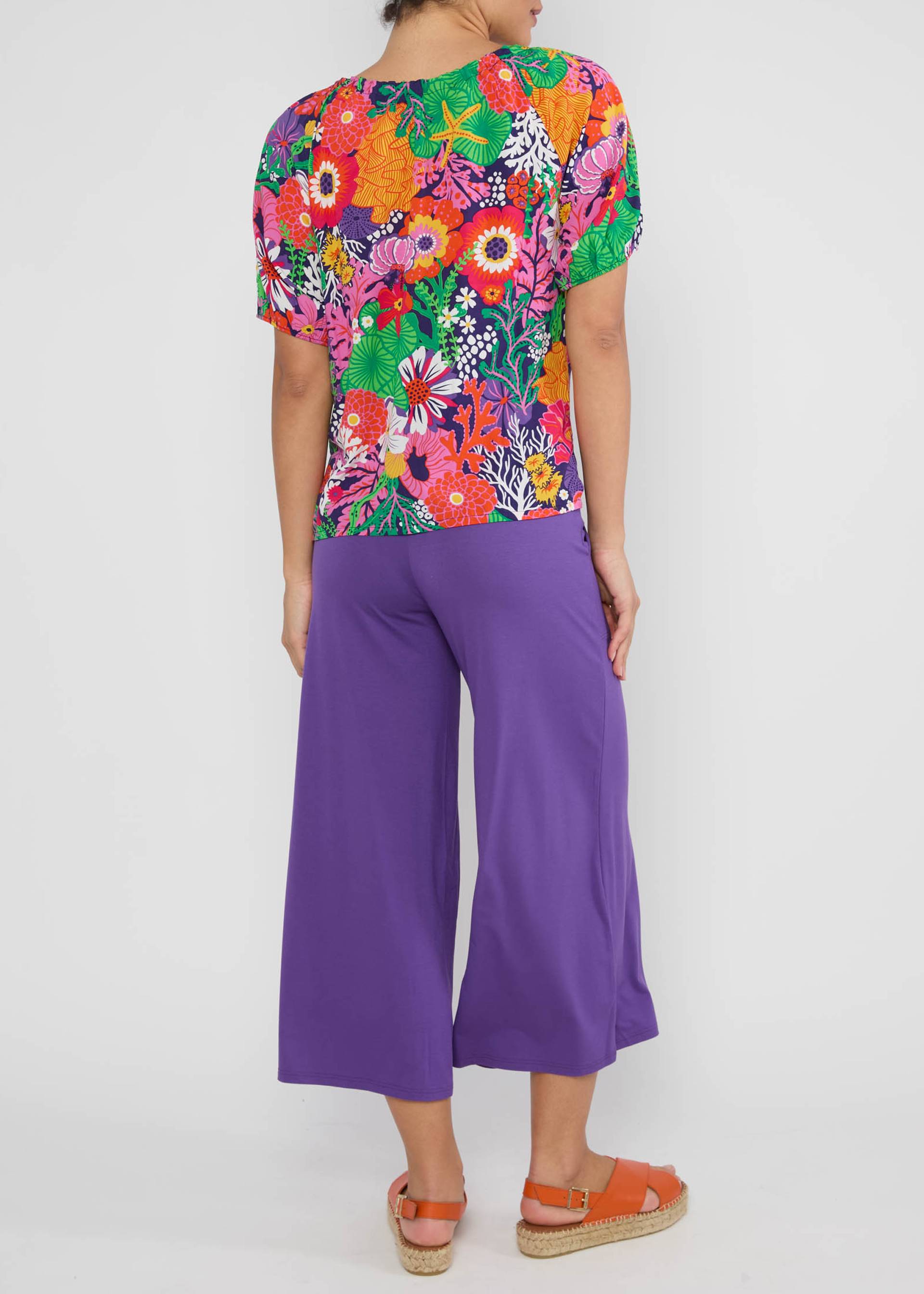 Sommerbluse Magic Maiden, coral flower, Shirts, Lila