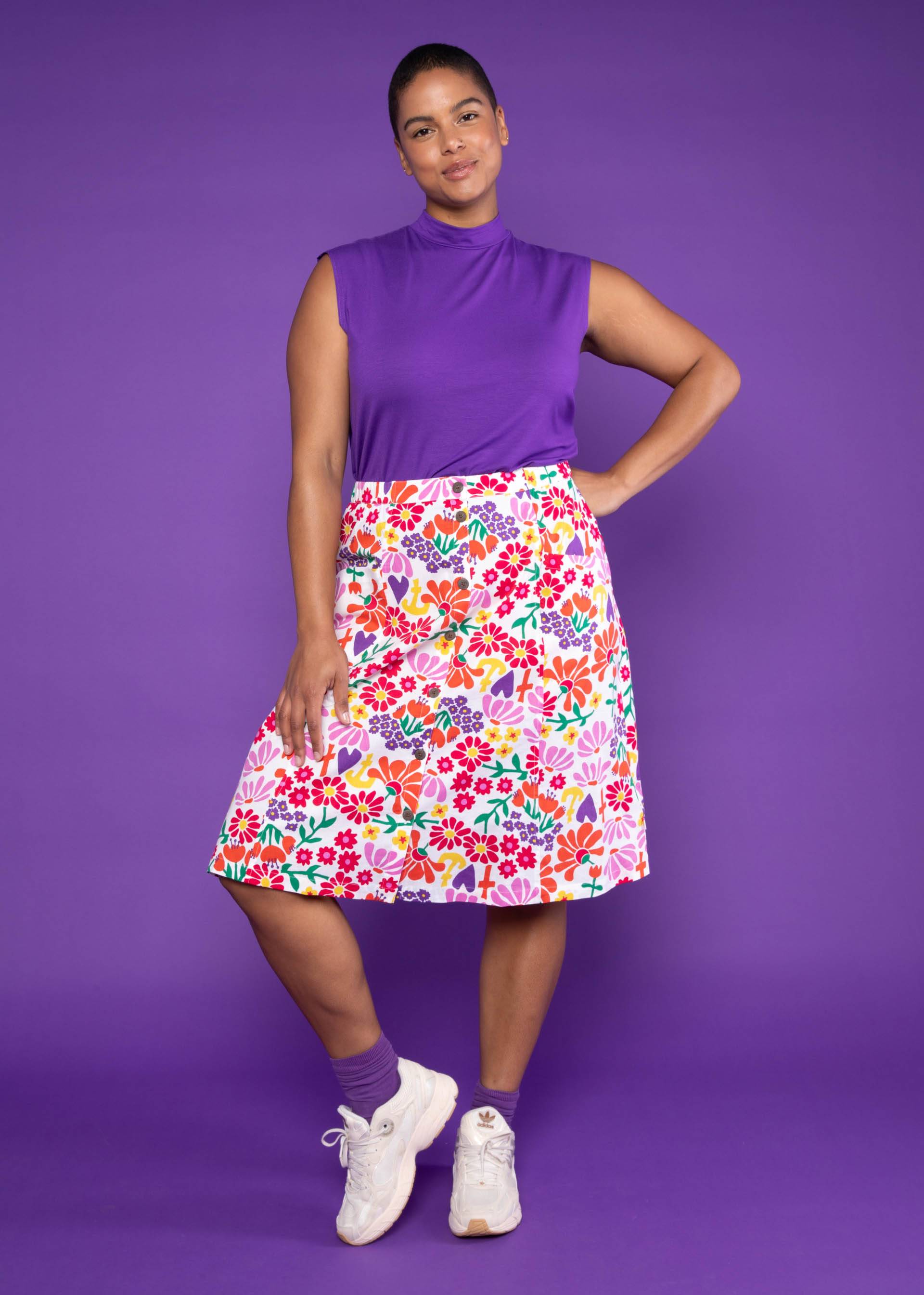 Sommerrock Clockwork Vintage, flower market, Röcke, Weiß