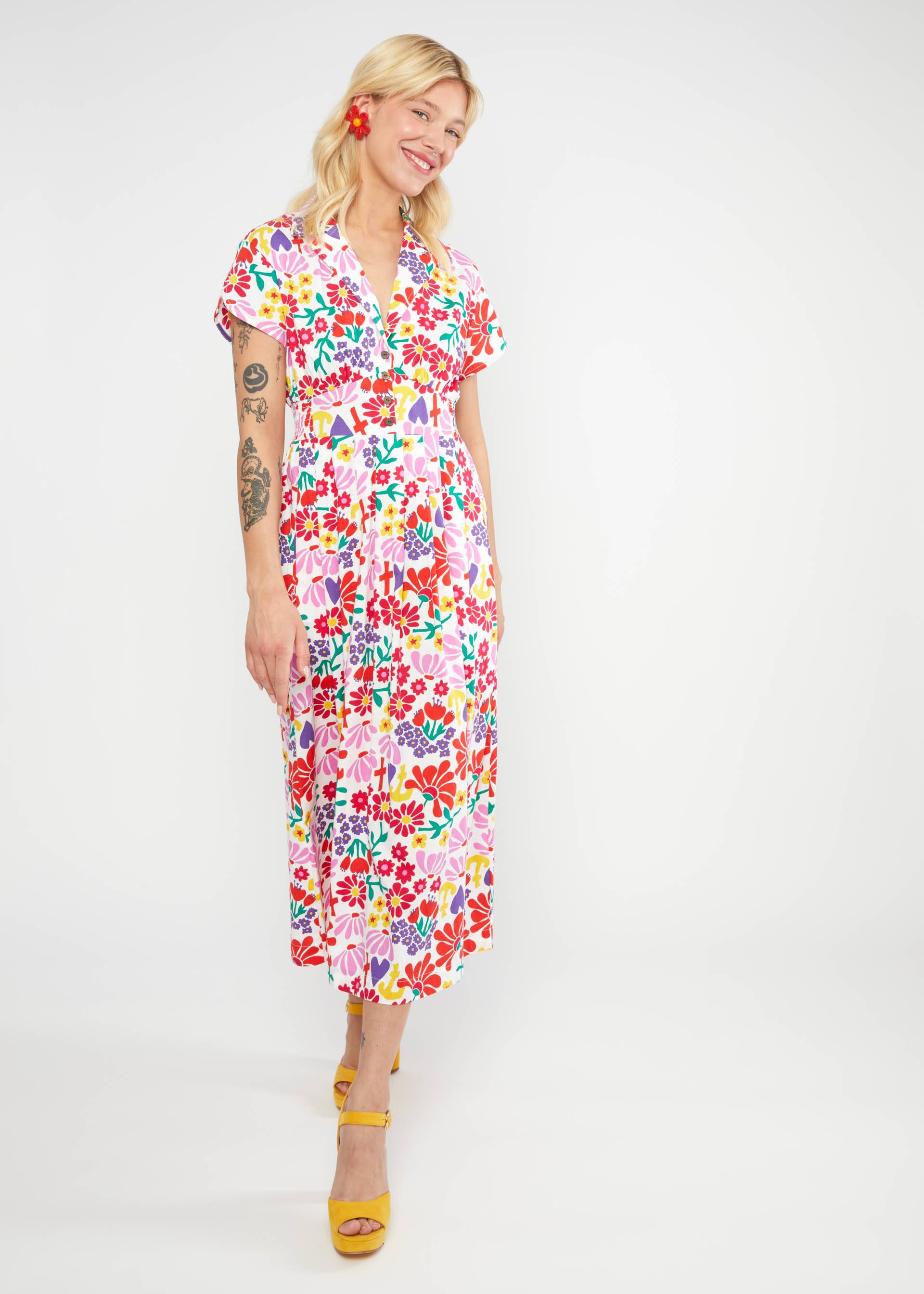 Midikleid Grand Opening, flower market, Kleider, Weiß