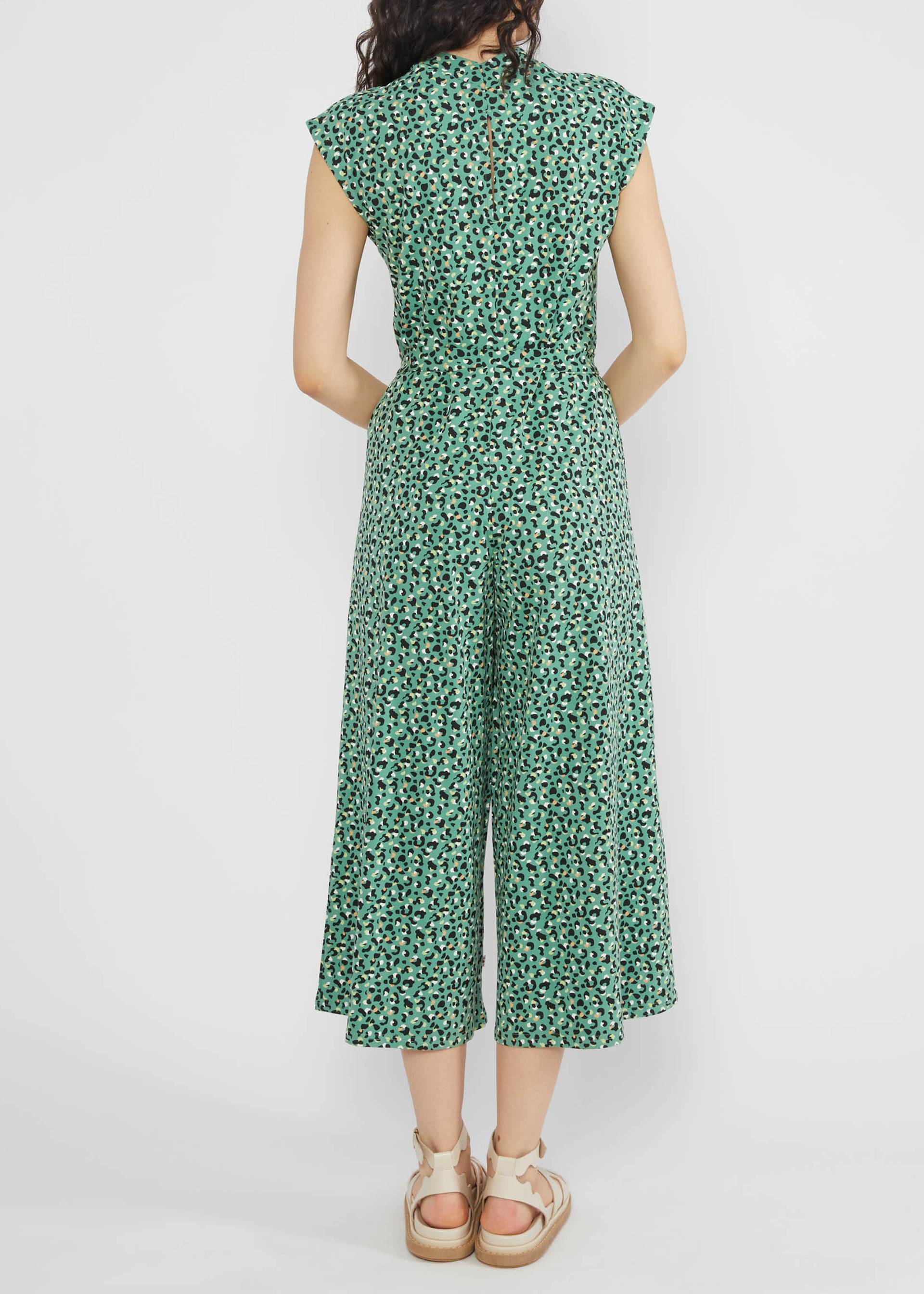 Jumpsuit Hello Fritjes Culotte, wild leo, Jumpsuits, Green