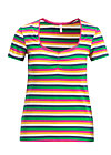 breton heart, rainbow stripes, Shirts, Blau