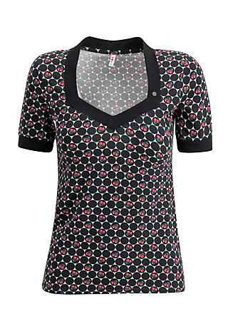 T-Shirt heart to heart, super cherry dot, Shirts, Schwarz