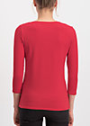 Jersey Top logo 3/4 sleeve, back to red, Shirts, Red