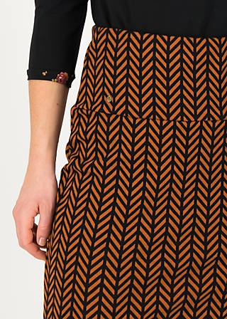 Bleistiftrock straight pencil, brown zig zag, R&ouml;cke, Braun