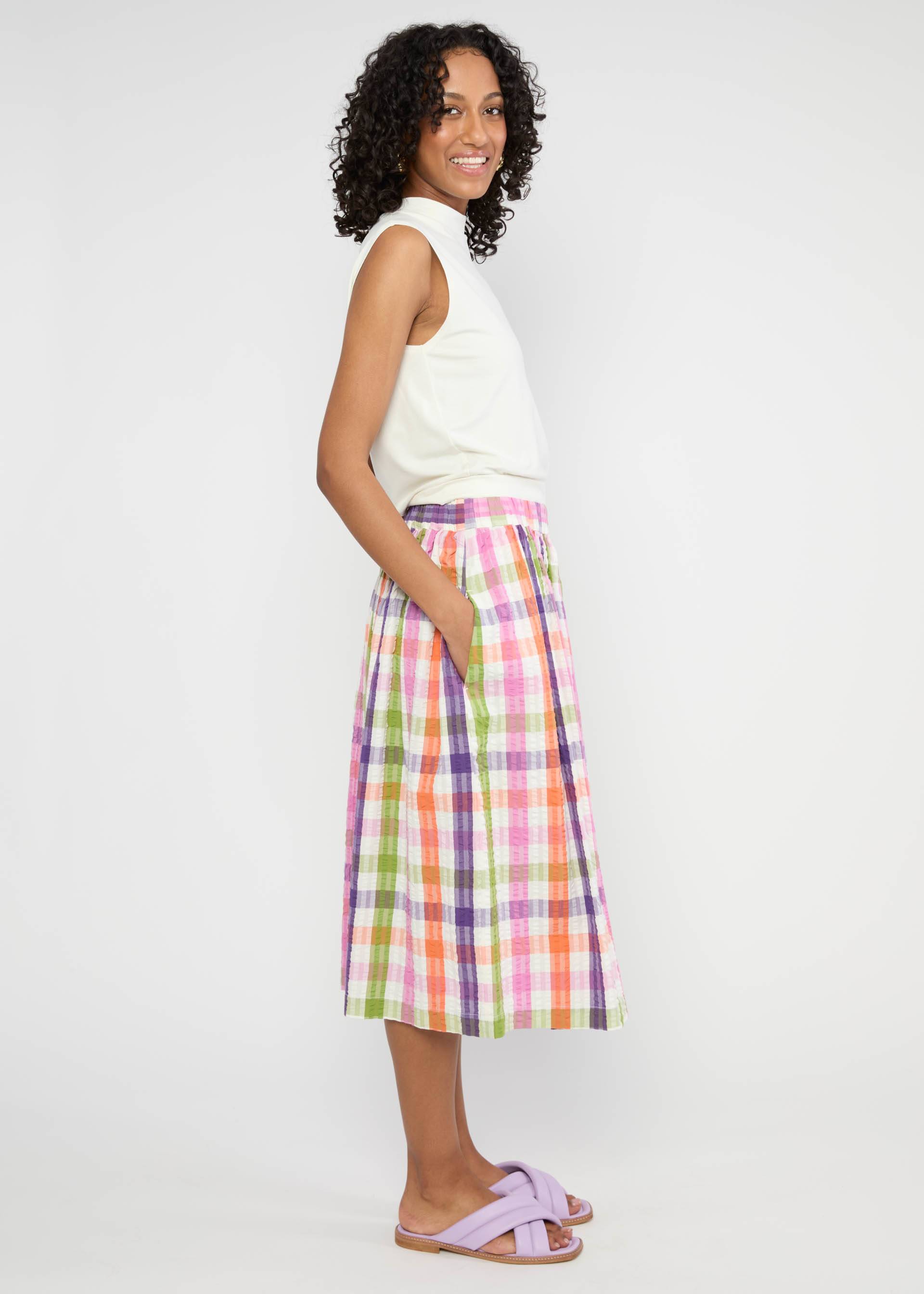 Sommerrock Everyday Poetry, happy color vichy, Röcke, Blau