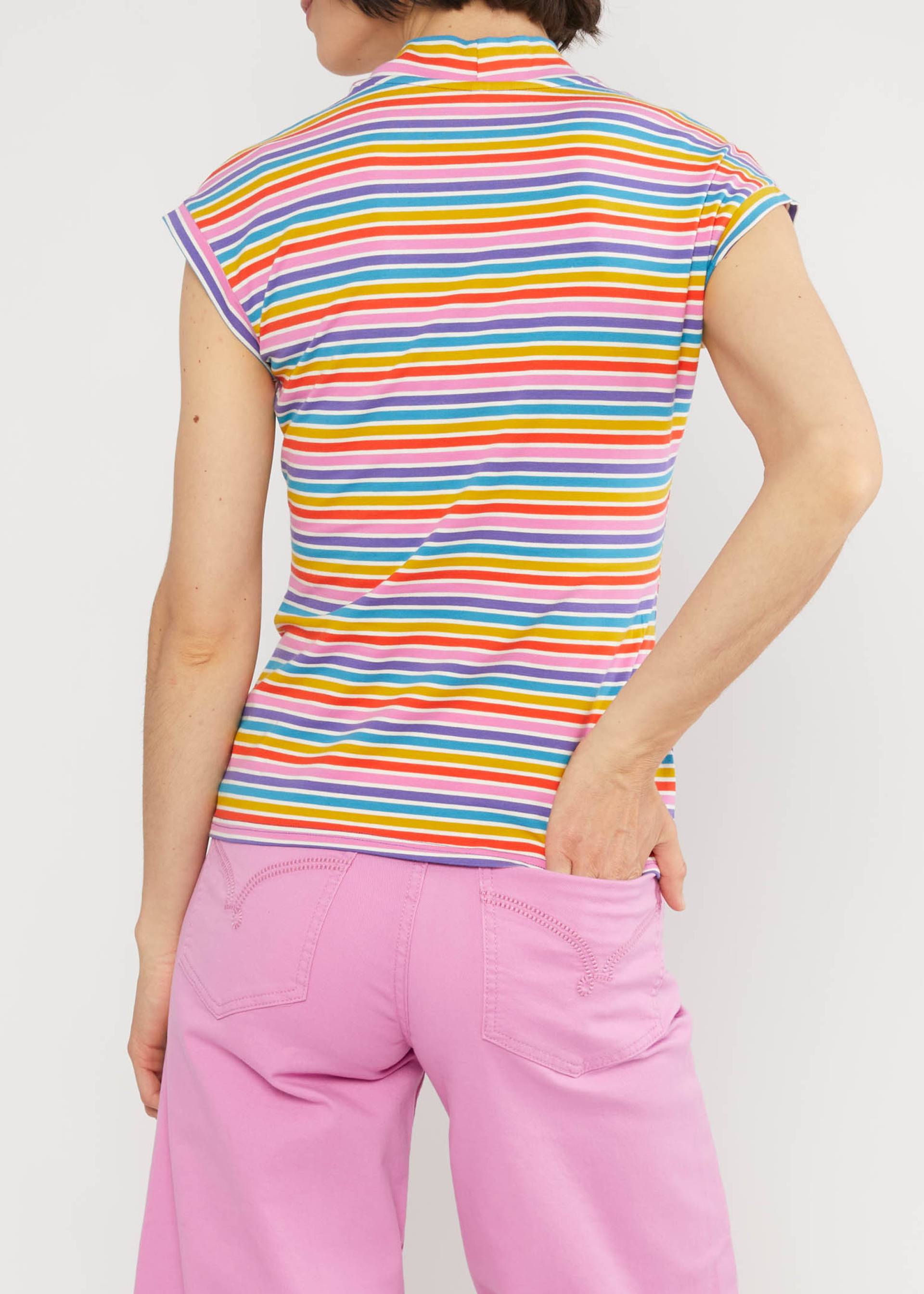 Streifenshirt Virgin Venus, coral rainbow stripes, Shirts, Lila