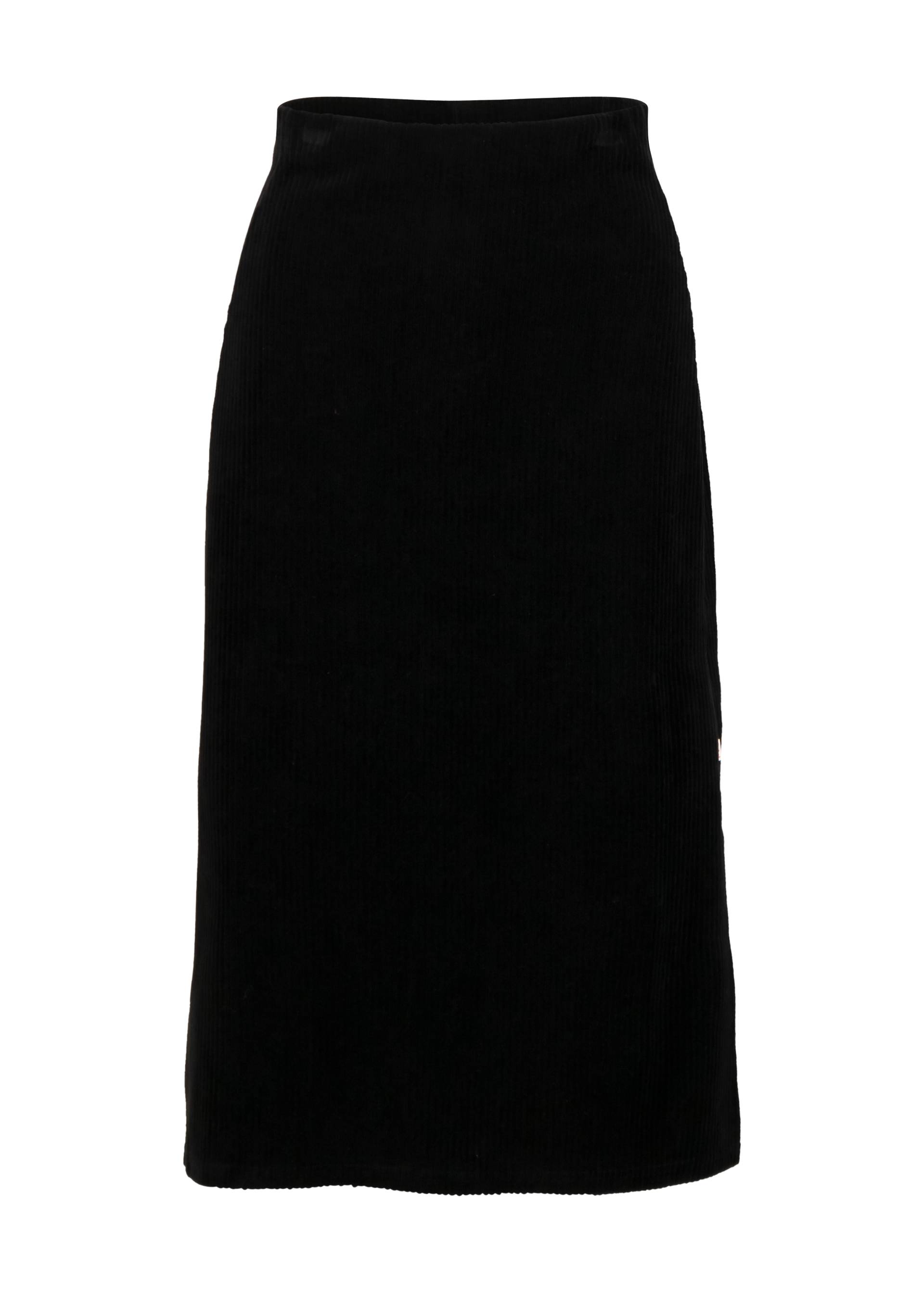 Knielanger Rock Jolly June, fine needle black, Röcke, Schwarz