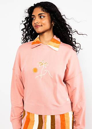 Pullover Crew Core, happy beach palms pink, Sweatshirts & Hoodies, Rosa