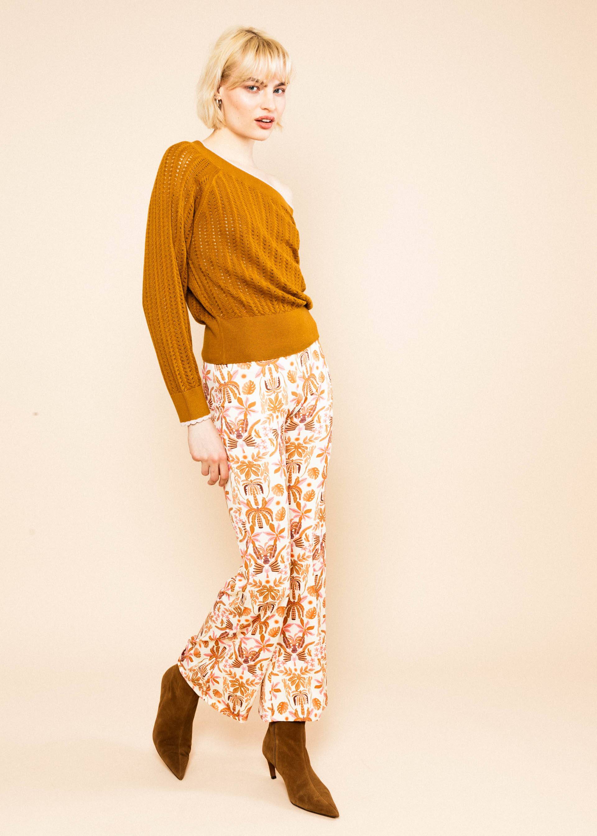 Schlaghose Dancing Jazz, sunkissed caramel dream, Hosen, Beige