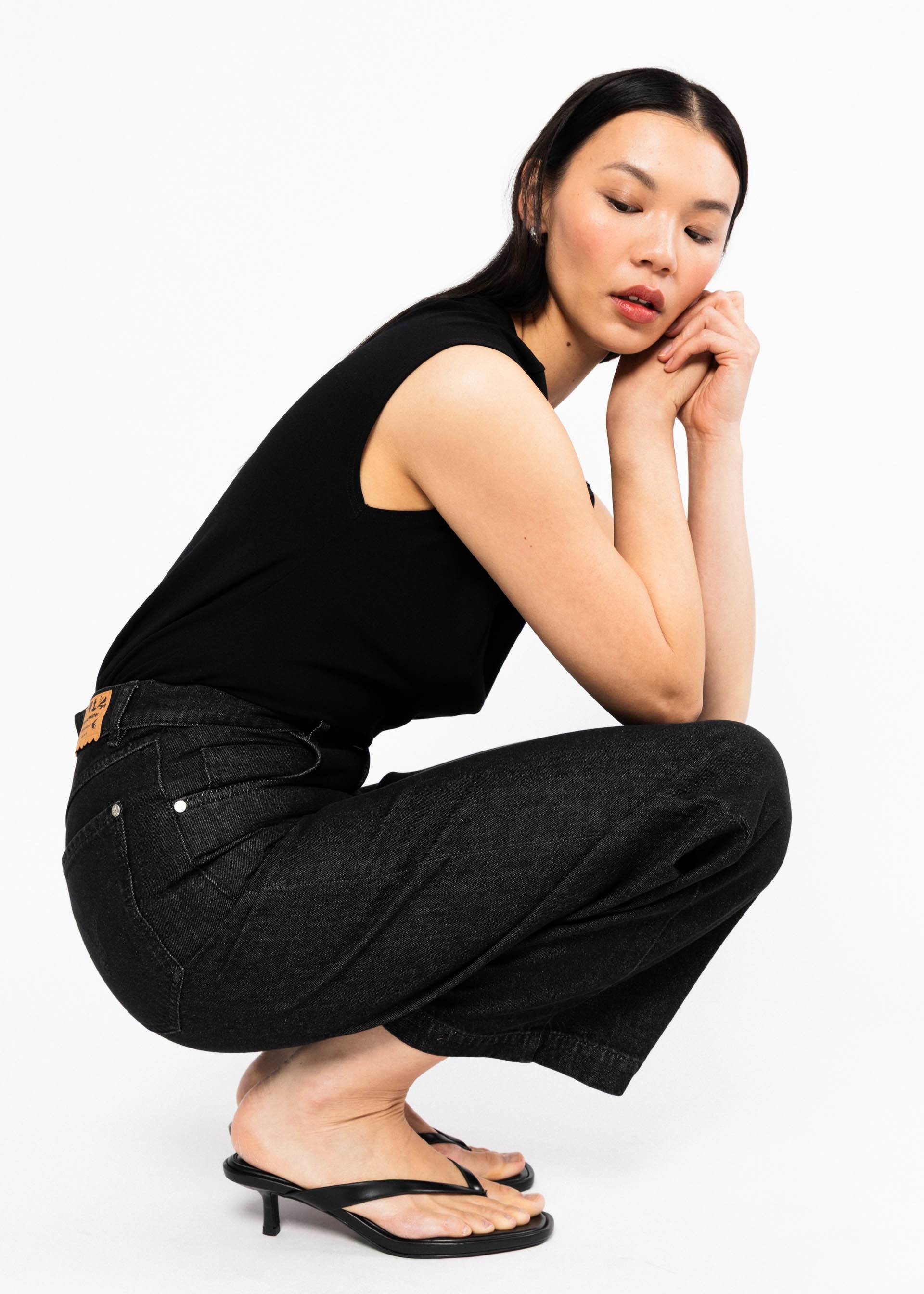 Jeanshose Lene Lou, midnight ash denim, Hosen, Schwarz