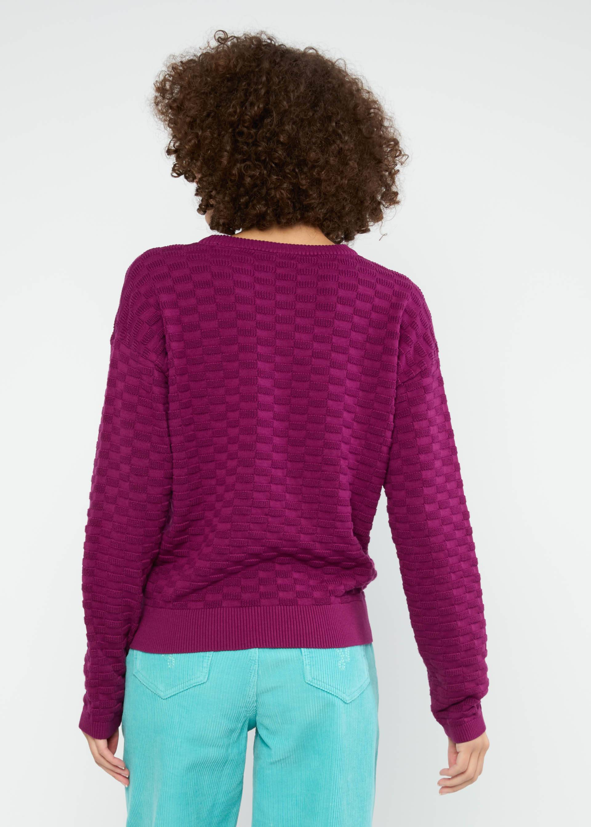 Strickpullover Chic Promenade, diamond knit pink, Strickpullover, Lila