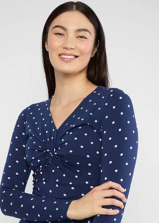 Jerseykleid Hot Knot, dreamy cute dot, Kleider, Blau