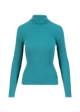 Rollkragenpullover Jazz & Chill, winter sky blue rib, Strickpullover, Blau