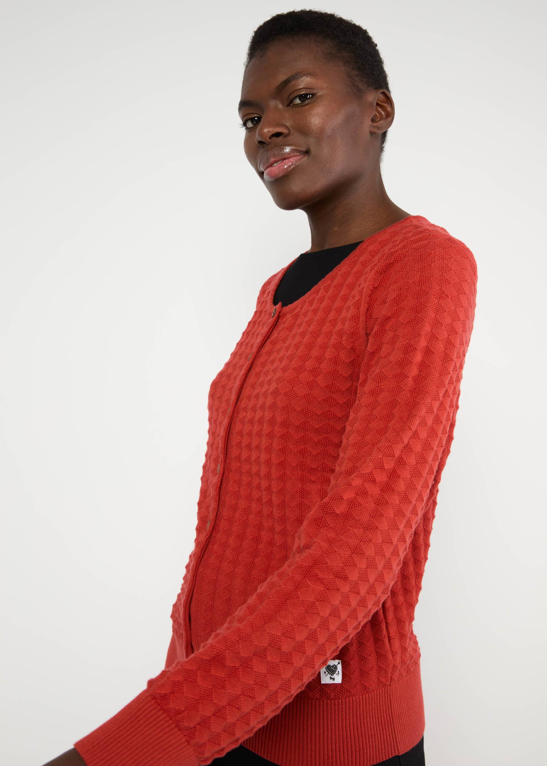 Cardigan Save the Brave, boogie red knit, Cardigans, Rot