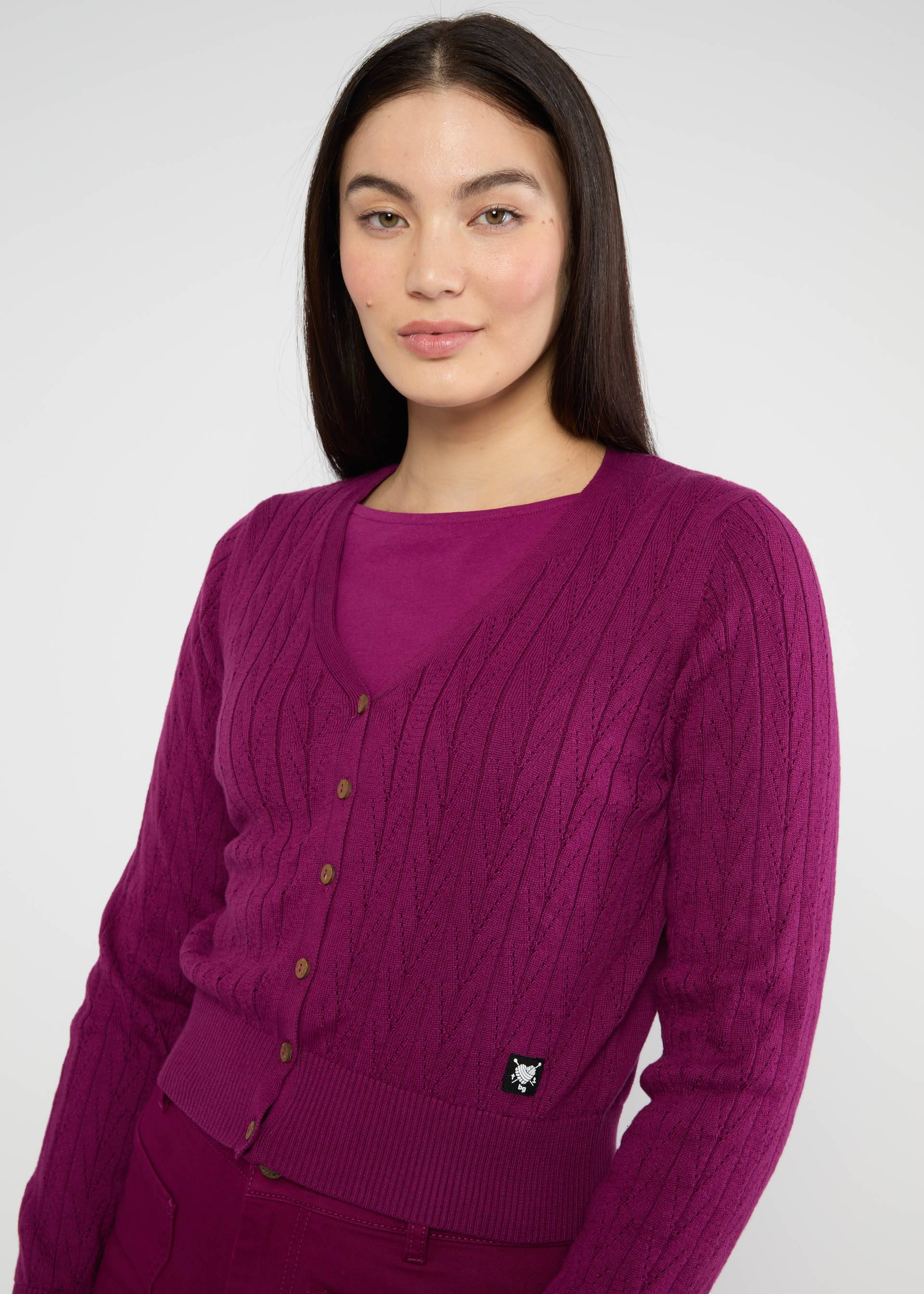Cardigan Save the World, starlight pink knit, Cardigans, Lila