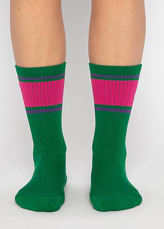 Baumwollsocken Sensational Steps Sport, kiss me mr frog socks, Socken, Grün