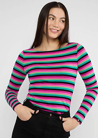 Streifenshirt Sweet Sailorette, magical rainbow stripes, Shirts, Schwarz