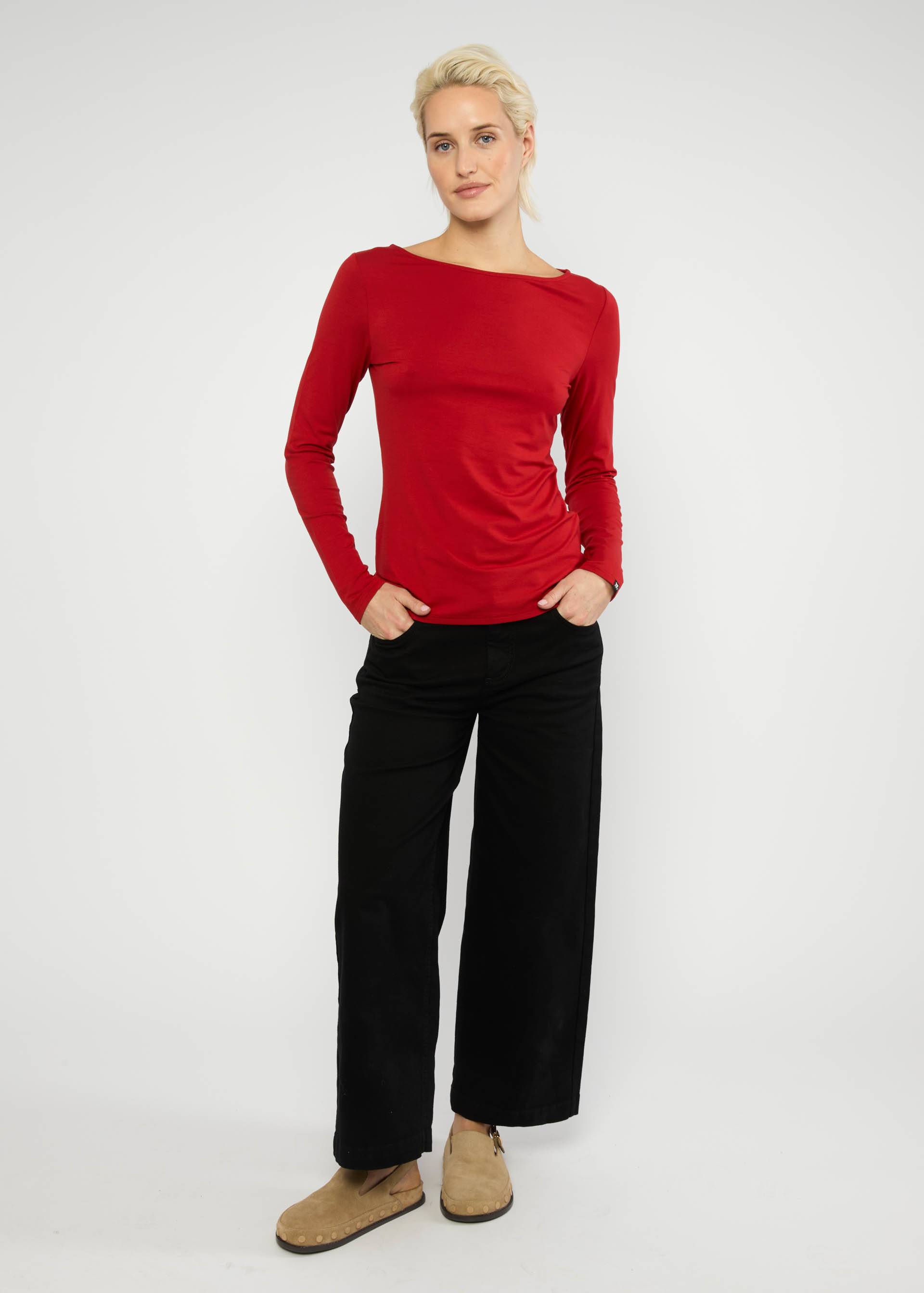 Longsleeve Sweet Sailorette, magma red, Tops, Red