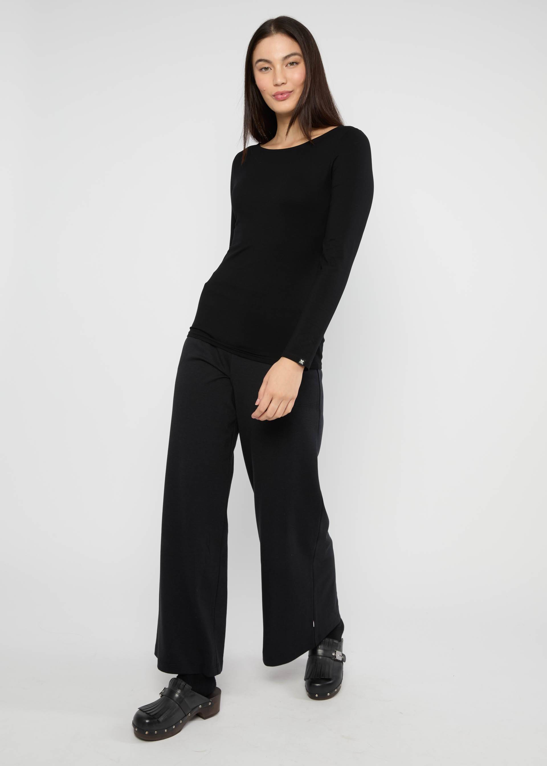 Longsleeve Sweet Sailorette, soot black, Shirts, Schwarz