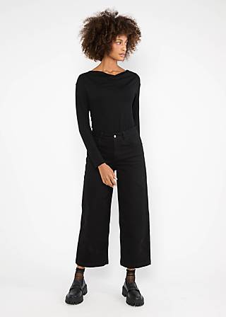 Longsleeve Wishful Waterfall, soot black, Shirts, Schwarz