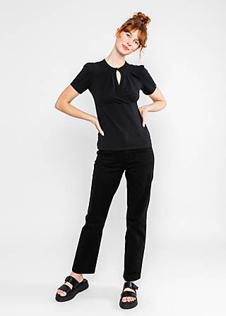 T-Shirt Criss Cross Cœur, black and strong, Shirts, Schwarz