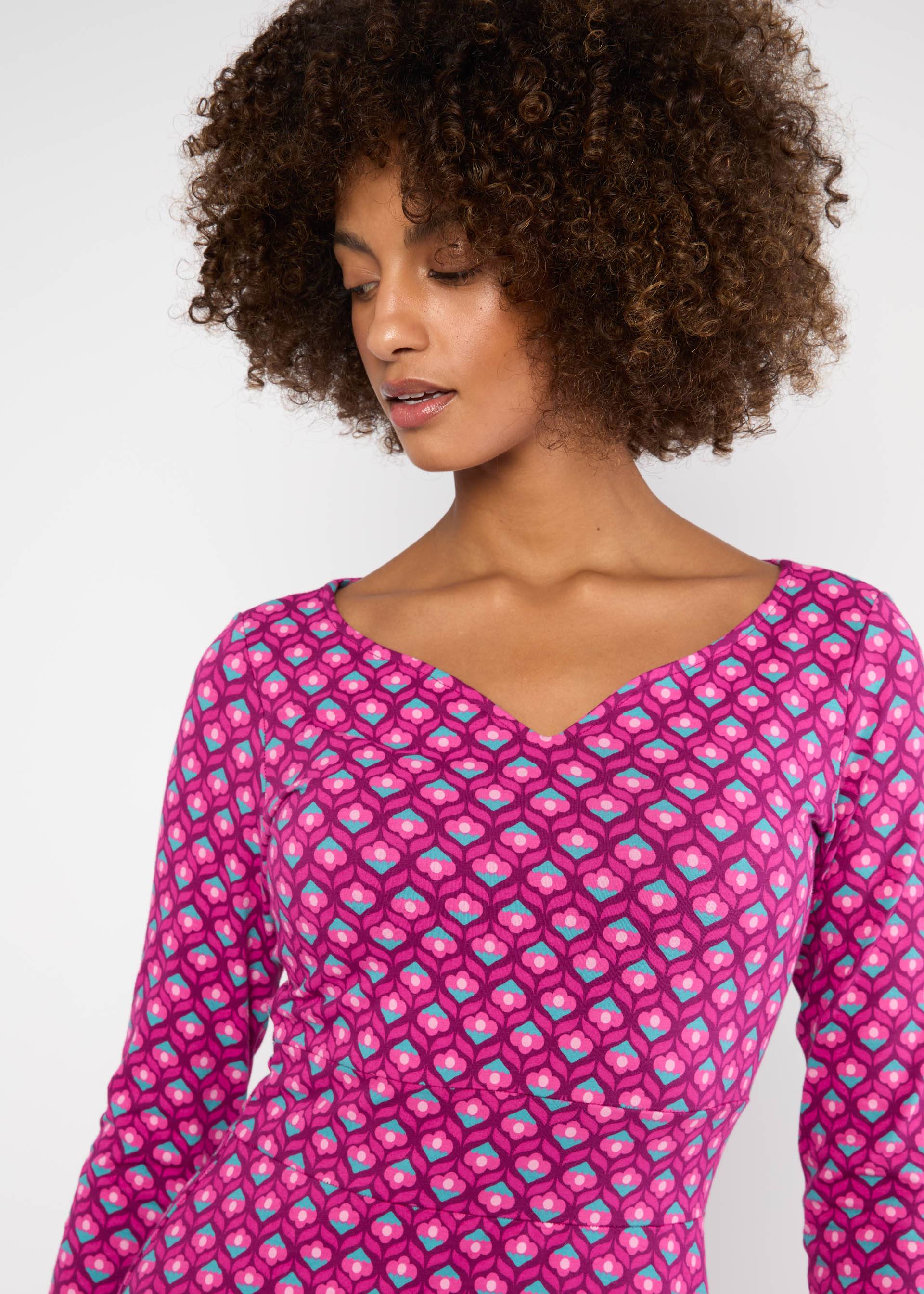 Jerseykleid Froggy Queen, sweet fountain flower, Kleider, Rosa