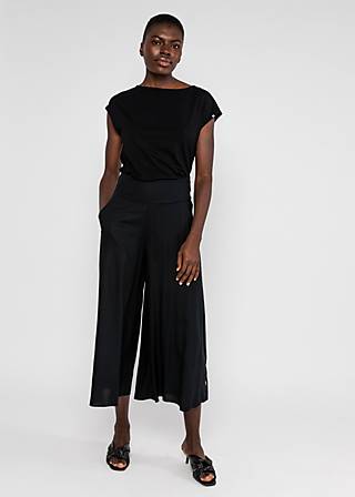 Culotte In Full Bloom, black brush, Hosen, Schwarz